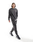 Фото #8 товара ASOS DARK FUTURE oversized sweatshirt with front and back print in dark grey marl