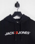 Jack & Jones Essentials logo hoodie in black