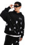 Фото #2 товара COLLUSION Hoodie with hand paint splatter in black co-ord