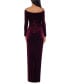 ფოტო #2 პროდუქტის Velvet Off-The-Shoulder Gown