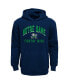 ფოტო #3 პროდუქტის Toddler Boys and Girls Navy, Gray Notre Dame Fighting Irish Play-By-Play Pullover Fleece Hoodie and Pants Set