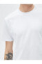 Erkek T-shirt 4sam10085hk Beyaz