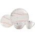 Marble 16 Piece Service for 4 Dinnerware Set