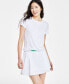 ფოტო #1 პროდუქტის Women's Twist-Front Performance T-Shirt, Created for Macy's