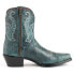 Ferrini Molly Embroidered Zippered Snip Toe Cowboy Womens Blue, Green Casual Bo