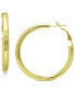 ფოტო #1 პროდუქტის Medium Hoop Earrings in 18k Gold-Plated Sterling Silver, 1-1/2", Created for Macy's