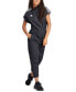 Фото #3 товара Women's Cotton Relaxed Tiro 3-Stripe Jumpsuit