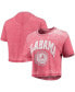 ფოტო #4 პროდუქტის Women's Crimson Alabama Crimson Tide Edith Vintage-Like Burnout Crop T-shirt