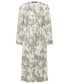 Фото #1 товара Women's Long Sleeve Abstract Floral Print Dress