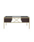 Фото #6 товара Yumia Desk In Gold & Clear Glass