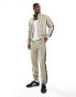 Fred Perry co-ord contrast taped track pants in beige