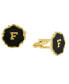 ფოტო #1 პროდუქტის Jewelry 14K Gold-Plated Enamel Initial F Cufflinks