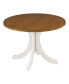 Mid-Century Solid Wood Round Dining Table For Small Places, Table