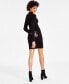 Women's Cutout-Shoulder Ribbed Mini Sweater Dress, Created for Macy's