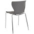 Фото #2 товара Lowell Contemporary Design Gray Plastic Stack Chair