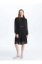 Фото #2 товара Платье женское LC WAIKIKI Classic Midi Длинное С круглым воротником и кемпинированным поясом