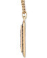 ფოტო #2 პროდუქტის Men's Black Diamond Cross Dog Tag 22" Pendant Necklace (1/4 ct. t.w.) in 18k Gold-Plated Sterling Silver