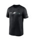 Men's Black Philadelphia Eagles Horizontal Lockup Legend T-shirt