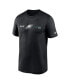 Фото #2 товара Men's Black Philadelphia Eagles Horizontal Lockup Legend T-shirt