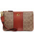 ფოტო #2 პროდუქტის Signature Coated Canvas Small Zip-Top Wristlet