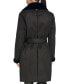 Фото #2 товара Women's Belted Notched-Collar Faux-Shearling Coat, Created for Macy's