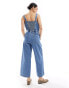 Levi's Drea sleeveless denim jumpsuit in mid blue