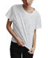 Фото #1 товара Women's Scattered-Dome-Studs Boxy T-Shirt