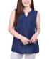 Women's Sleeveless Pintucked Blouse