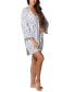 Фото #3 товара Women's Printed Lace-Up Cover-Up Tunic