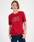 Фото #1 товара Women's Cotton Logo-Crest Crewneck Tee