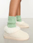 Loungeable fluffy mini bootie slipper in cream