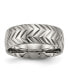 ფოტო #1 პროდუქტის Titanium Polished Diamond Cut Wedding Band Ring