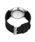 ფოტო #3 პროდუქტის Men's Modern Classic Black Silicone Strap Watch 42mm