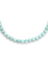 Фото #2 товара Amazonite Light Aqua Blue Round Gem Stone 10MM Bead Strand Necklace Western Jewelry For Women Silver Plated Clasp 18 Inch