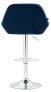 Barhocker Braga Samt blau / chrom