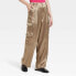 Фото #1 товара Women's High-Rise Satin Cargo Pants - A New Day