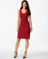 Фото #1 товара Inc International Concepts Printed Scoop Neck A Line Dress Red S