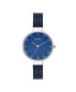ფოტო #1 პროდუქტის Women's Solar Powered Blue Stainless Steel Mesh Bracelet Watch 31mm
