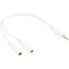 Фото #1 товара InLine Stereo Y cable 3.5mm stereo M to two 3.5mm stereo F white/golden - 0.1m