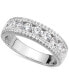 Sterling Silver Cubic Zirconia Three-Row Ring (2-1/10 ct. t.w.)