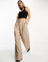 Фото #1 товара NA-KD co-ord pleated wide leg trousers in beige