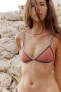 Contrast triangular bikini top