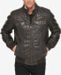 Фото #7 товара Men's Sherpa Lined Faux Leather Aviator Bomber
