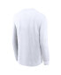 Men's White New England Patriots Infograph Lock Up Performance Long Sleeve T-shirt