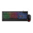 Фото #1 товара Thermaltake Challenger Combo - Full-size (100%) - USB - Membrane - RGB LED - Black - Mouse included