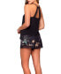 Фото #2 товара Women's Geri Soft Lace Camisole and Satin Floral Short Set