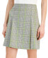 Women's Pleat-Front Plaid Skirt