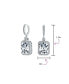 Фото #9 товара Statement Fashion 10CT Emerald Cut CZ Halo Dangle Huggie Dangle Earrings Prom Cubic Zirconia