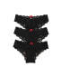 ფოტო #1 პროდუქტის Women's Goddess Low Rise Super Soft Cheeky Chikini Bikini 3 Pack