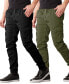 Фото #4 товара Men's Slim Fit Stretch Cargo Jogger Pants, Pack of 2